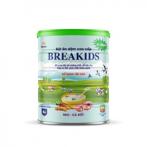 Bột ăn dặm cao cấp BREAKIDS- HEO- CÀ RỐT